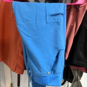 Figs capri blue Zamora jogger scrub pants.